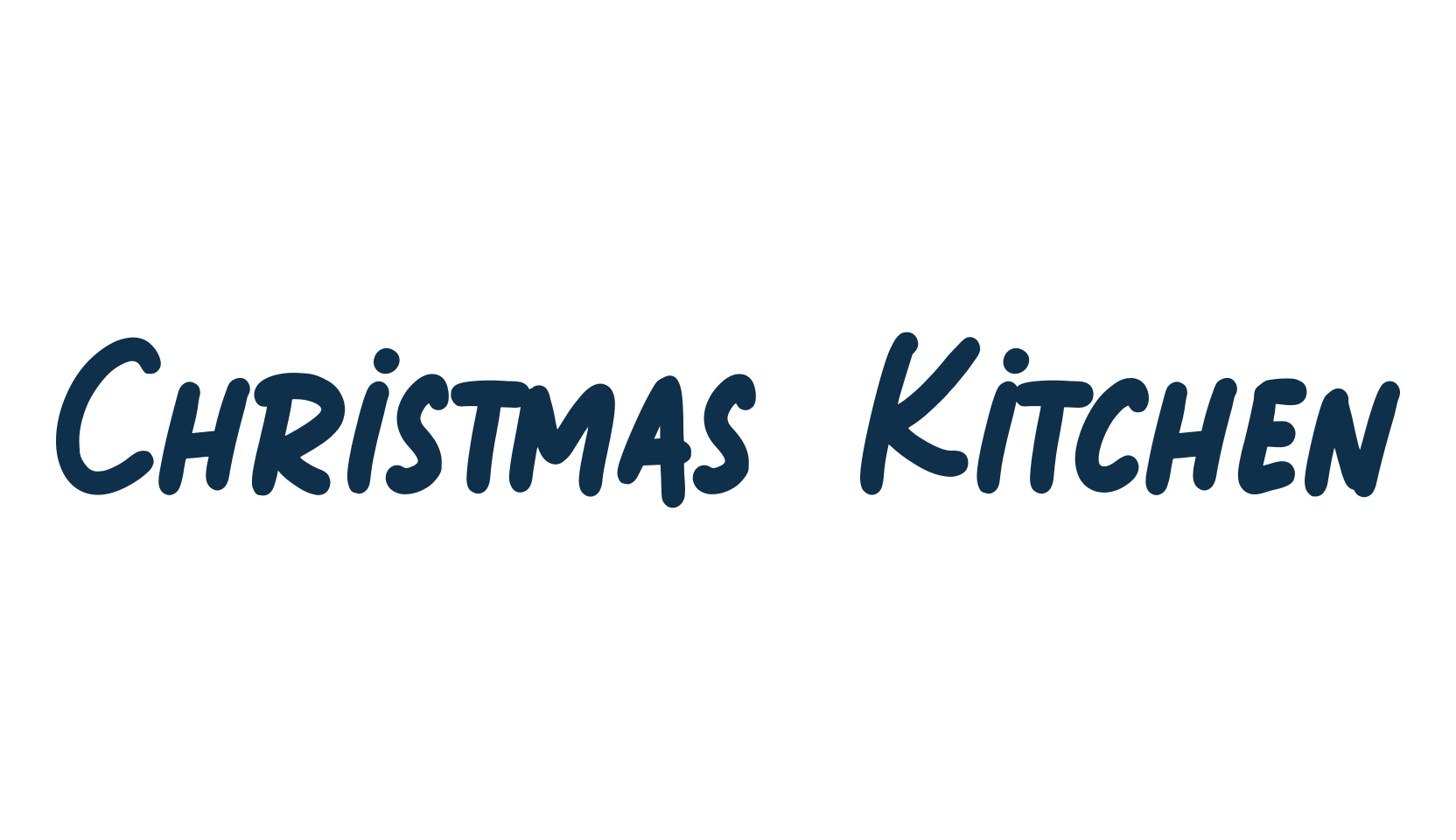 Christmas Kitchen, handwriting font preview