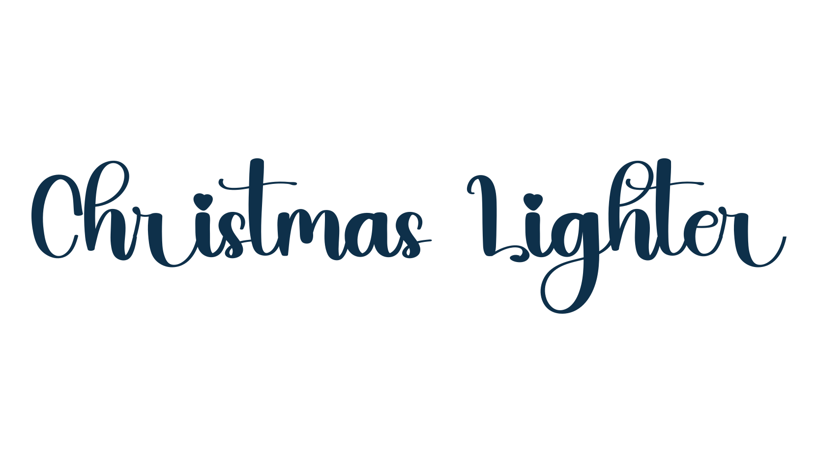 Christmas Lighter, display market font preview