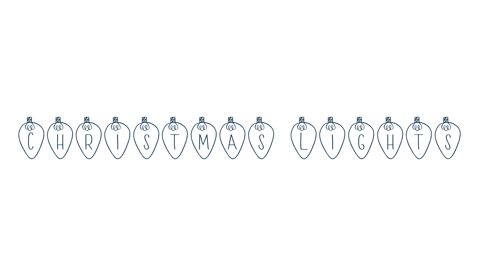 Christmas Lights (christmas-lights-2), fancy decorative font preview