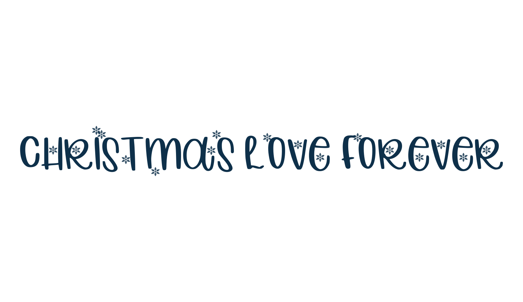 Christmas Love Forever, fancy decorative font preview