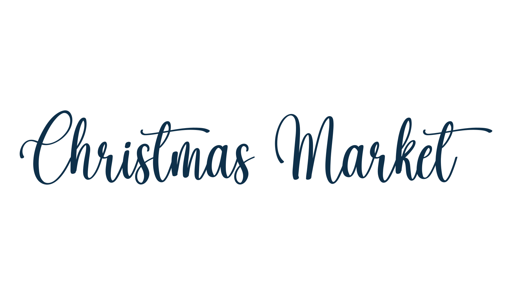 Christmas Market, script handwritten fancy decorative calligraphy font preview