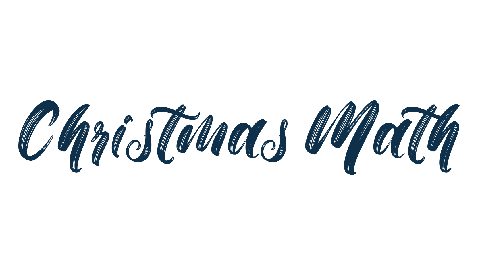 Christmas Math, fancy decorative font preview