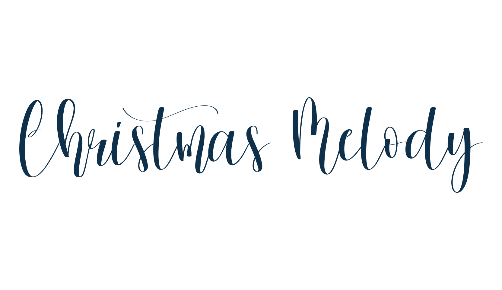 Christmas Melody, script calligraphy fancy decorative font preview