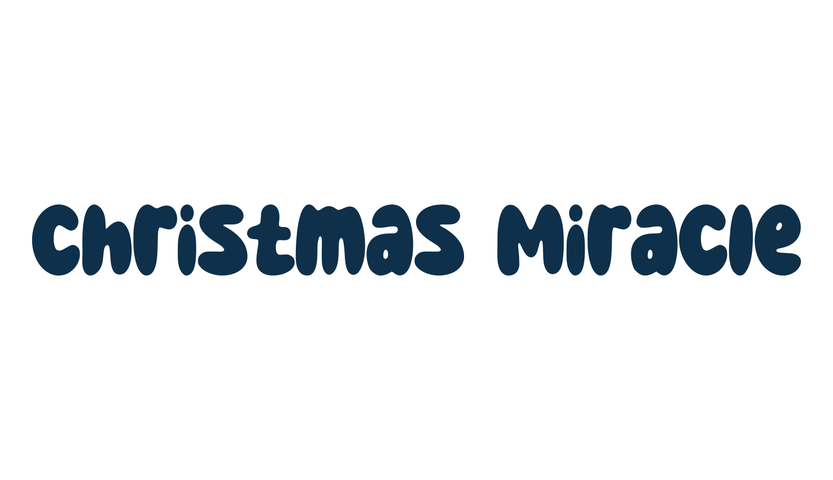 Christmas Miracle, fancy cartoon decorative font preview