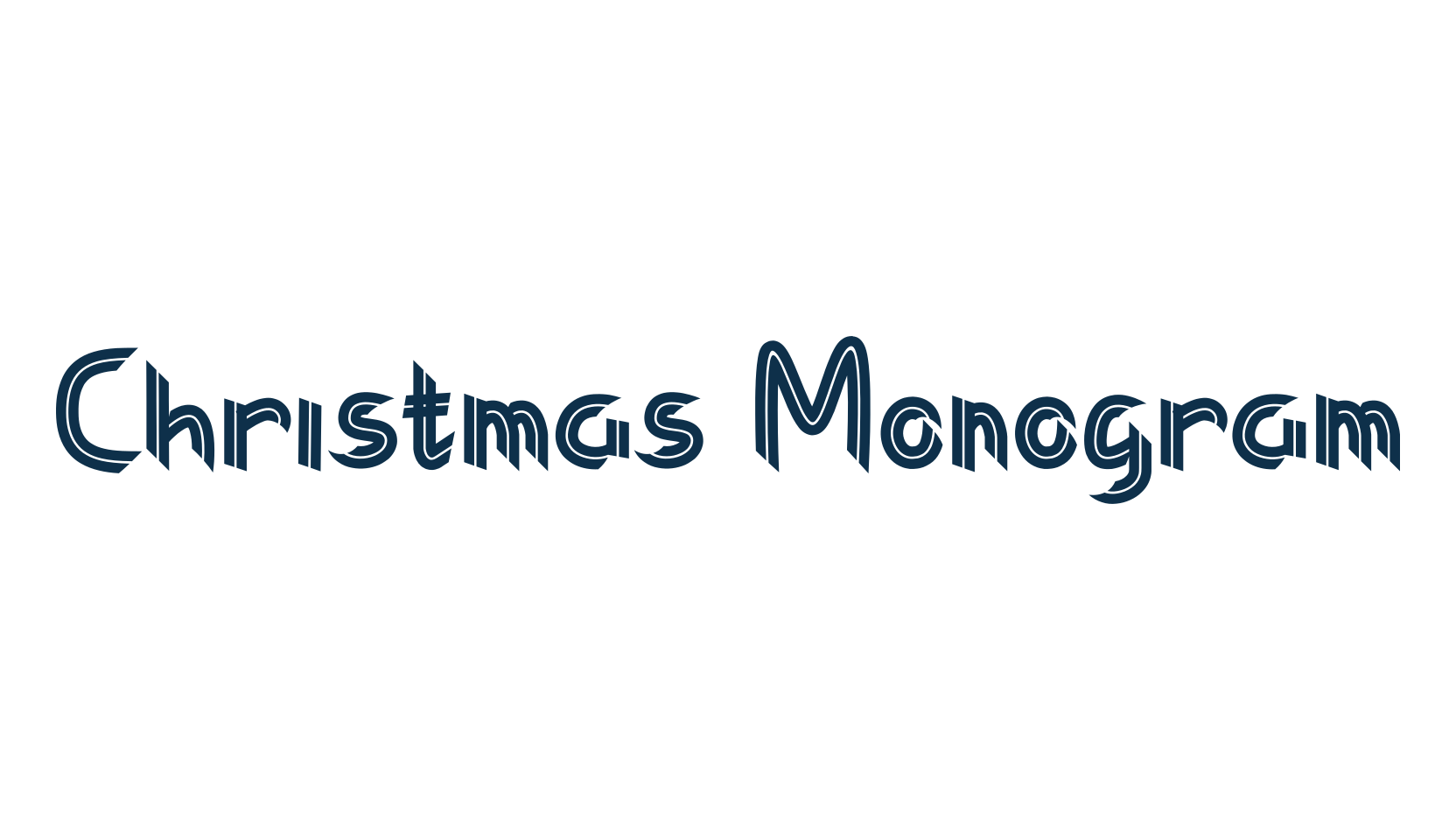 Christmas Monogram, fancy retro decorative font preview