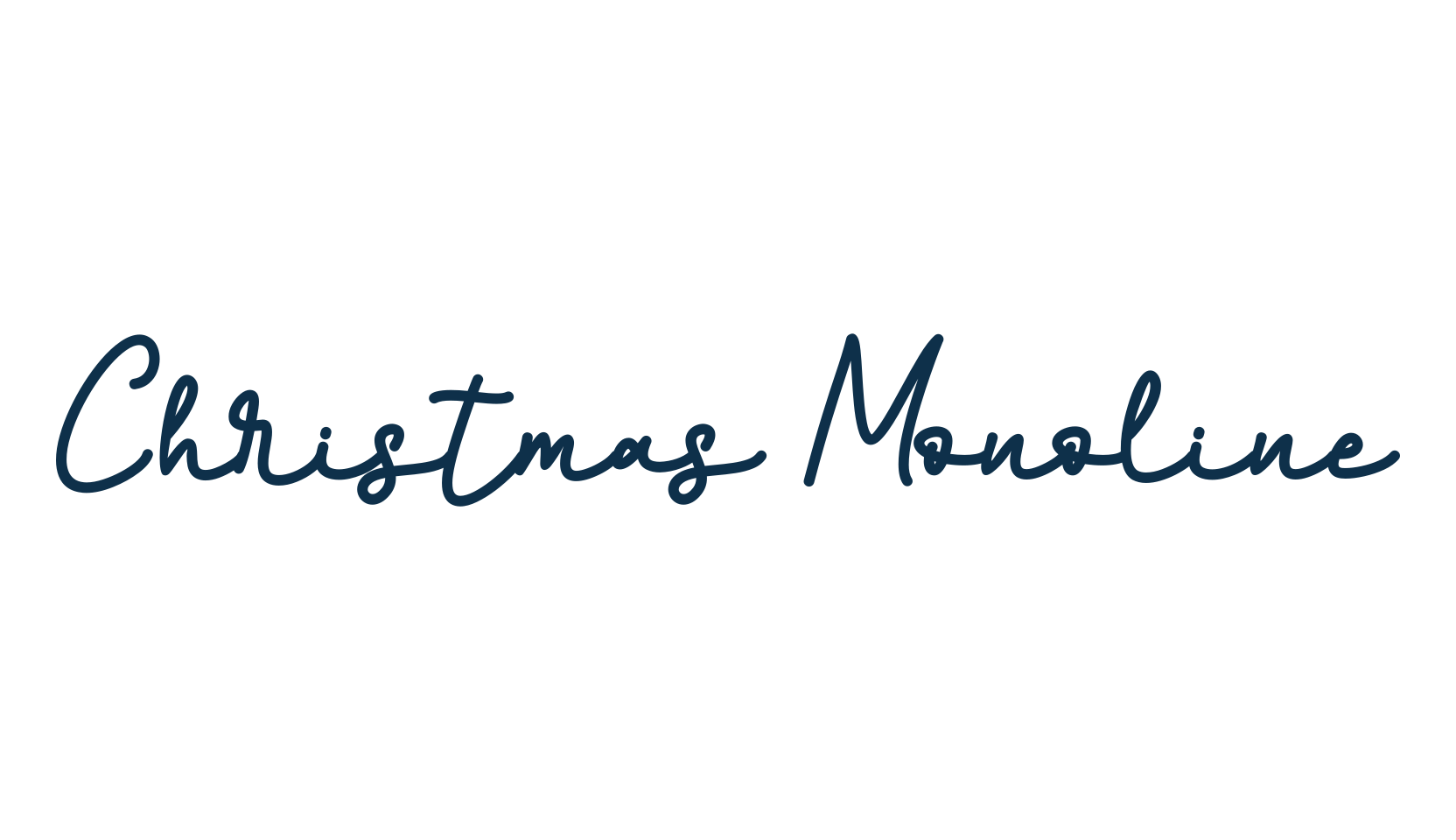 Christmas Monoline, script handwritten fancy decorative calligraphy font preview