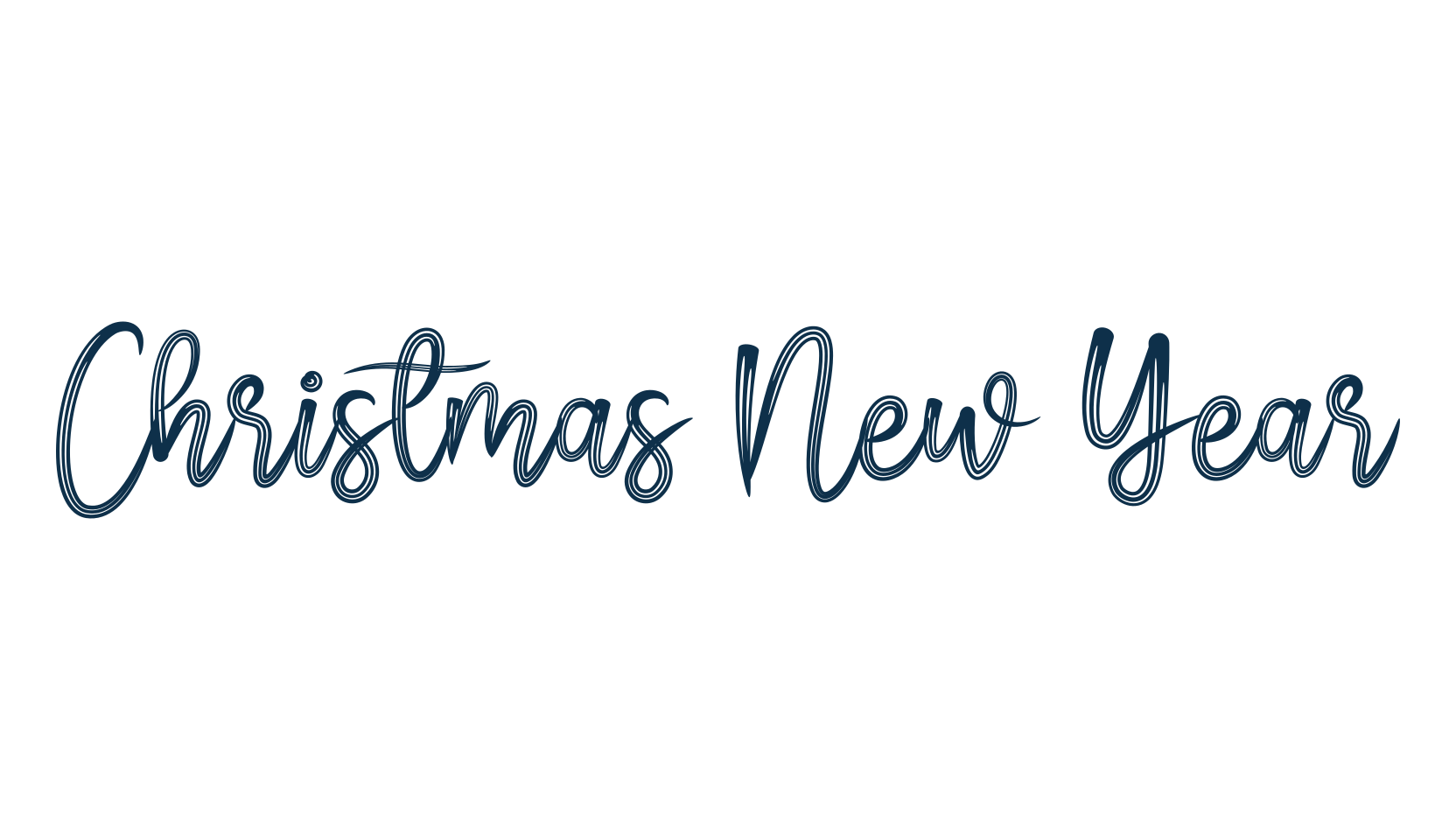 Christmas New Year, fancy decorative font preview