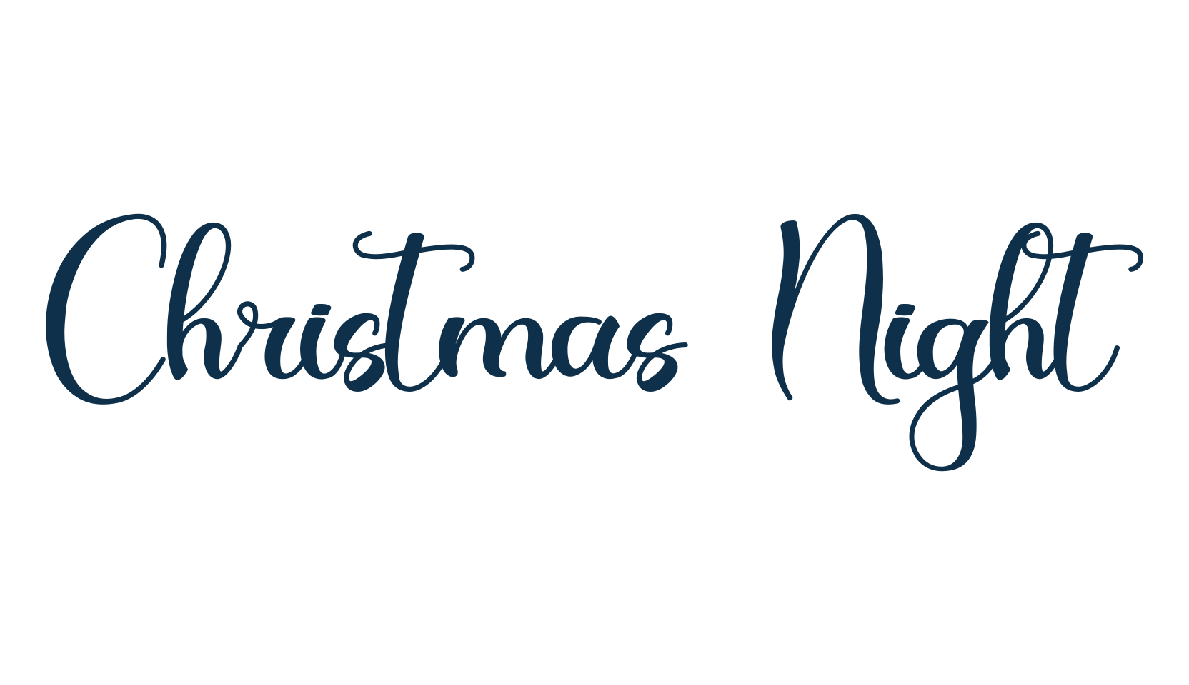 Christmas Night, script calligraphy fancy decorative font preview