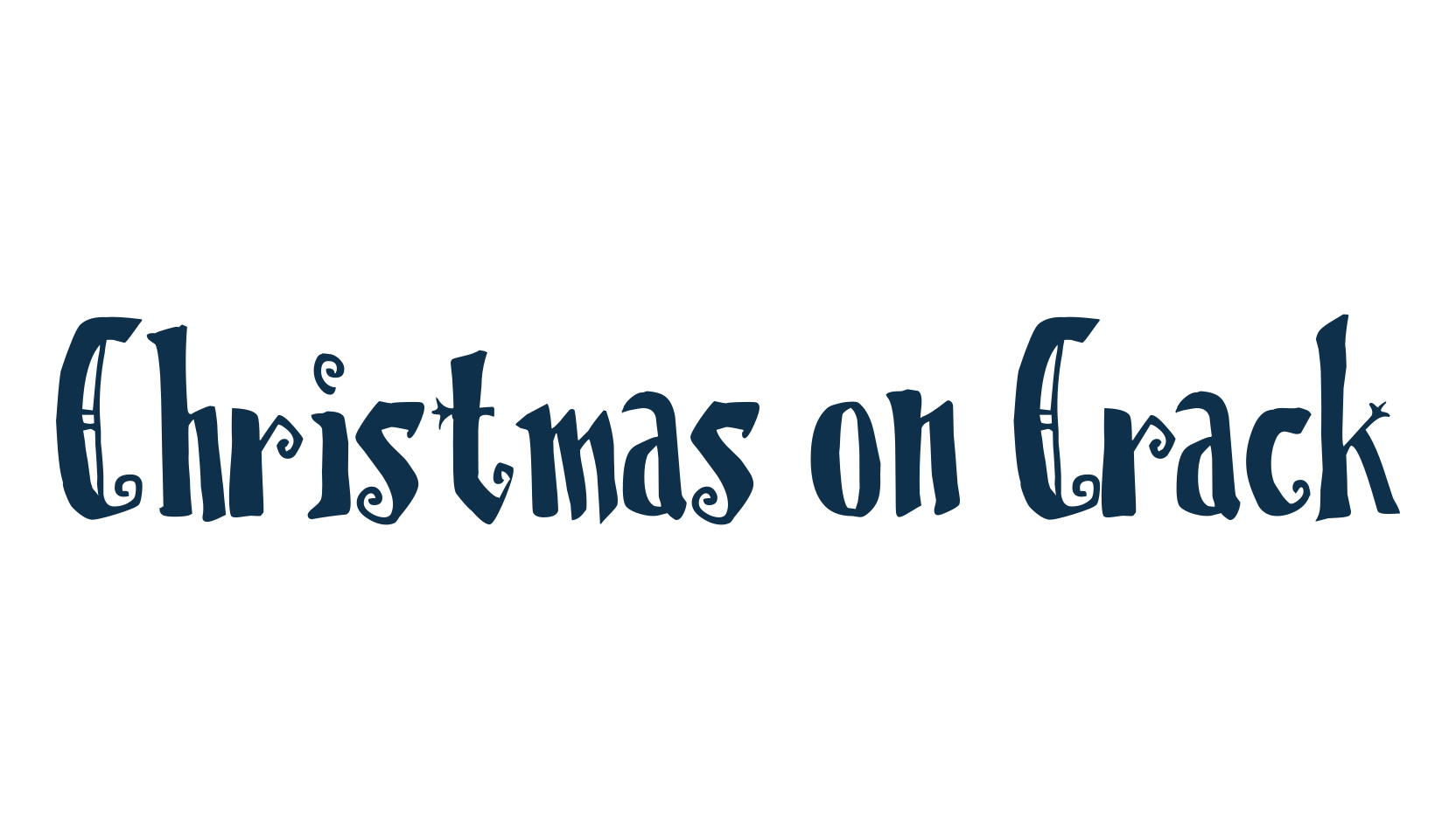 Christmas on Crack, fancy decorative font preview