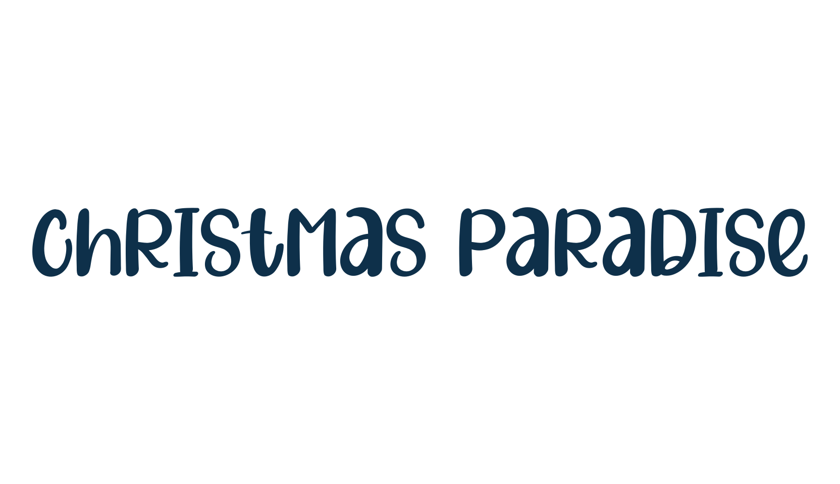 Christmas Paradise, fancy decorative font preview