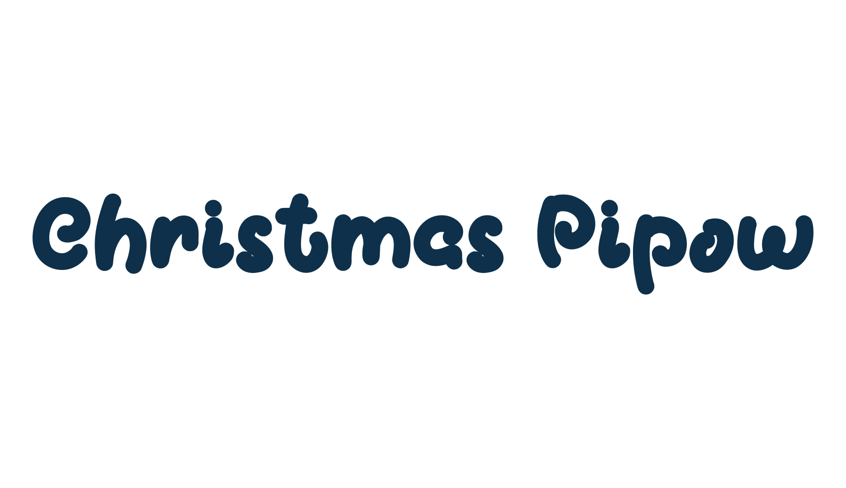 Christmas Pipow, cartoon font preview