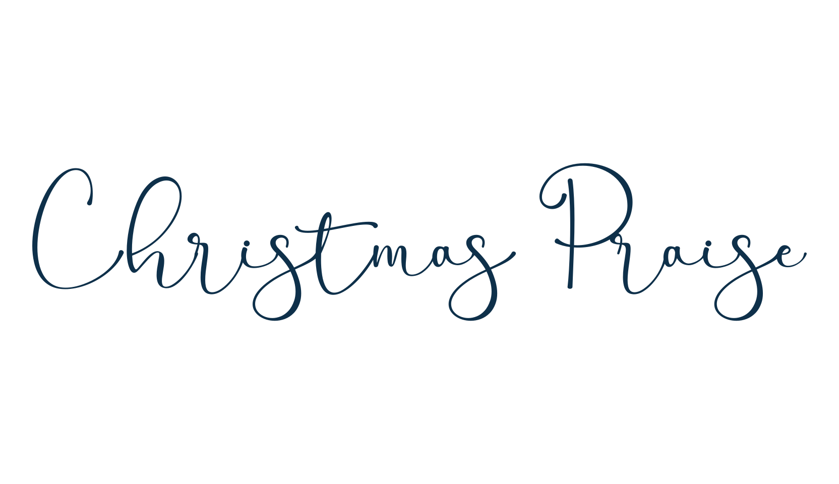 Christmas Praise, script handwritten fancy decorative calligraphy font preview