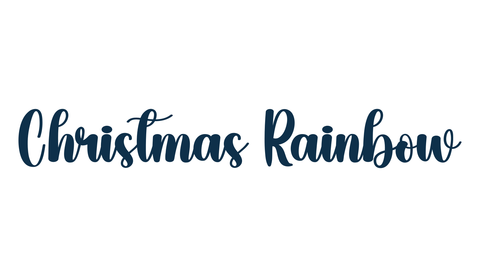 Christmas Rainbow, fancy decorative font preview