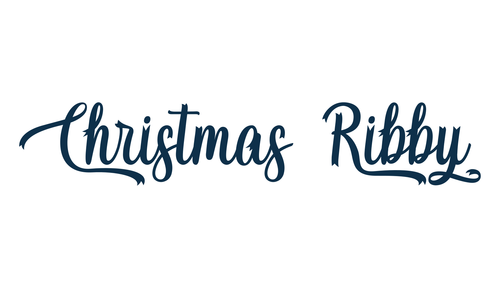 Christmas Ribby, fancy decorative font preview