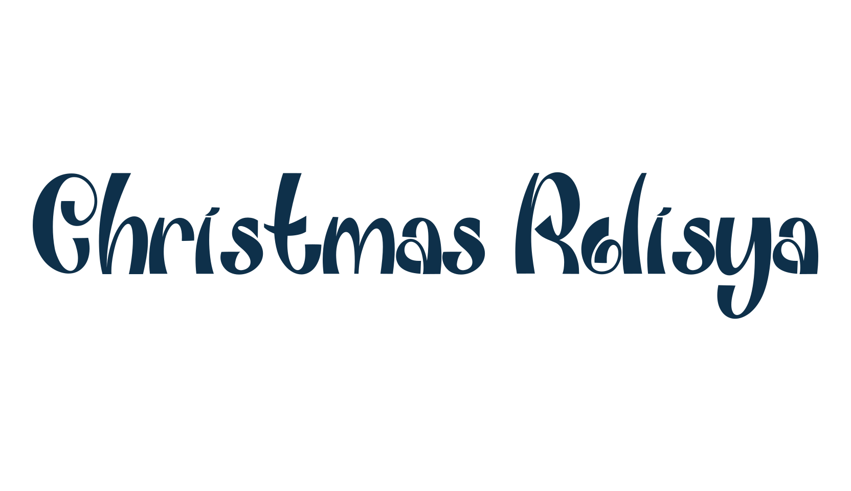 Christmas Rolisya, fancy decorative font preview