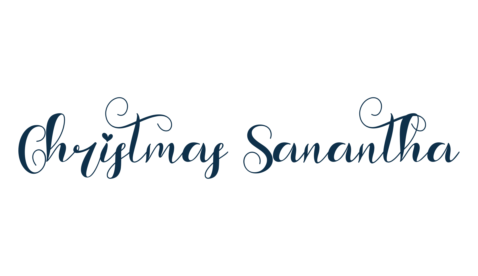 Christmas Sanantha, fancy decorative font preview