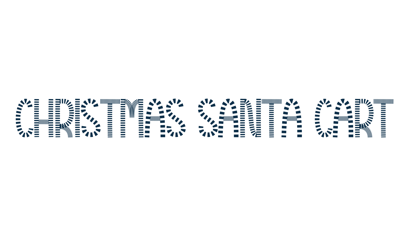 Christmas Santa Cart, fancy decorative font preview