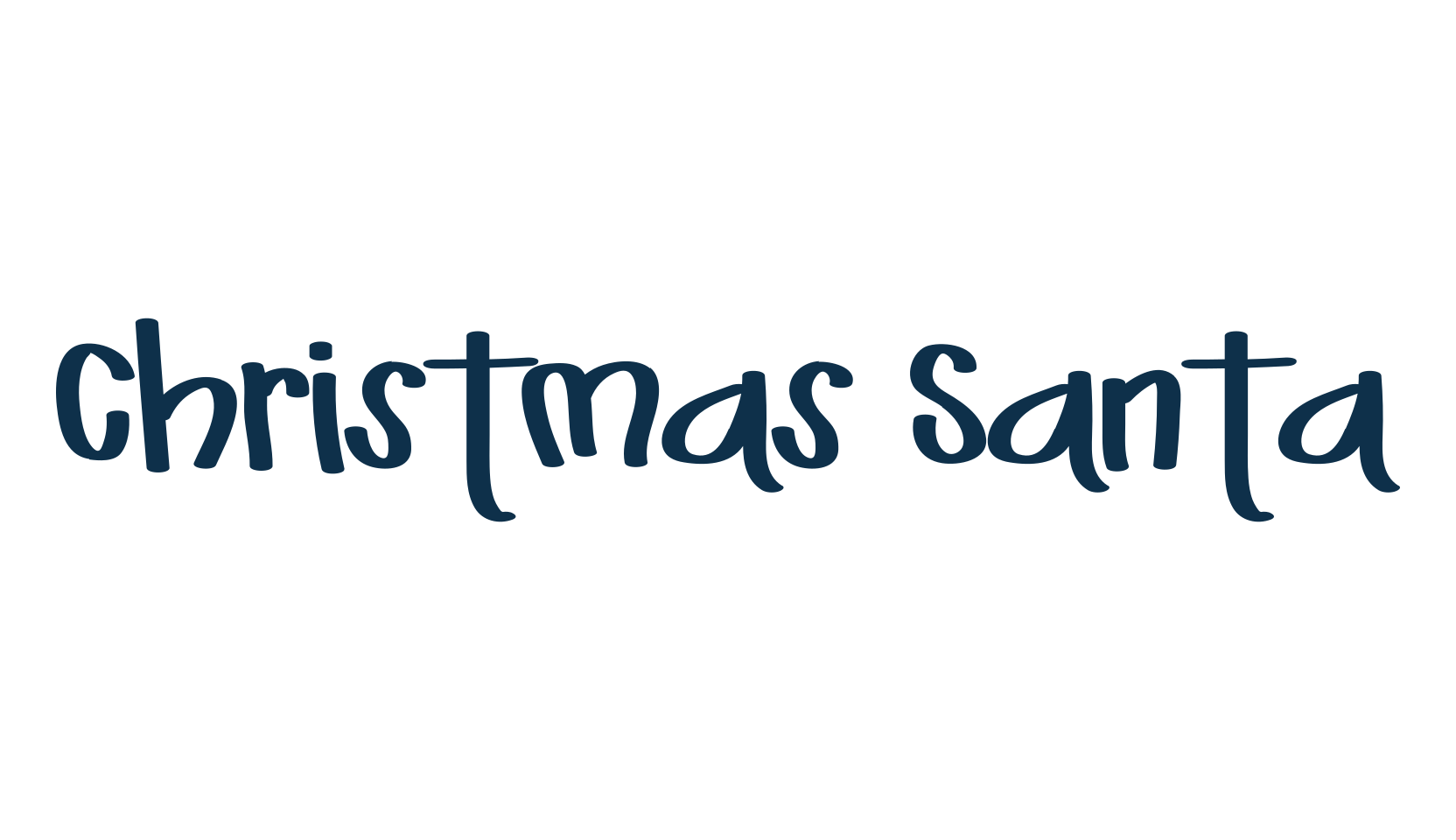 Christmas Santa, handwriting font preview