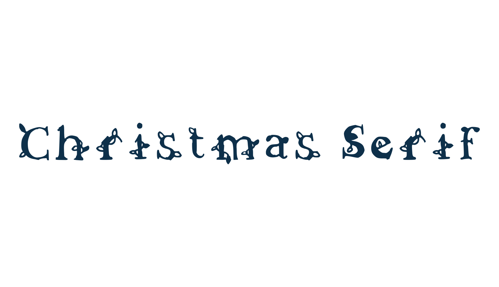 Christmas Serif, fancy decorative font preview