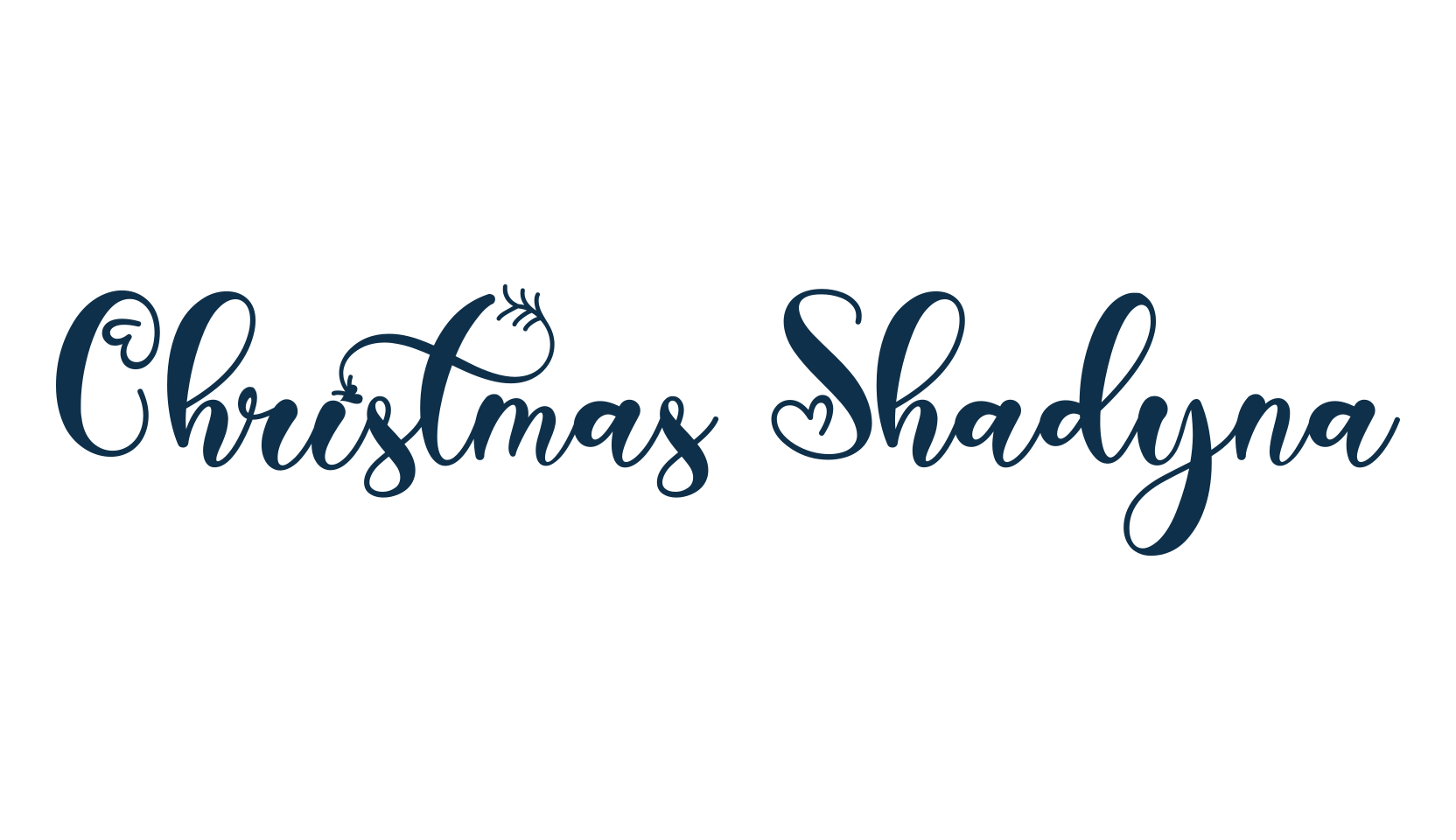 Christmas Shadyna, fancy decorative font preview