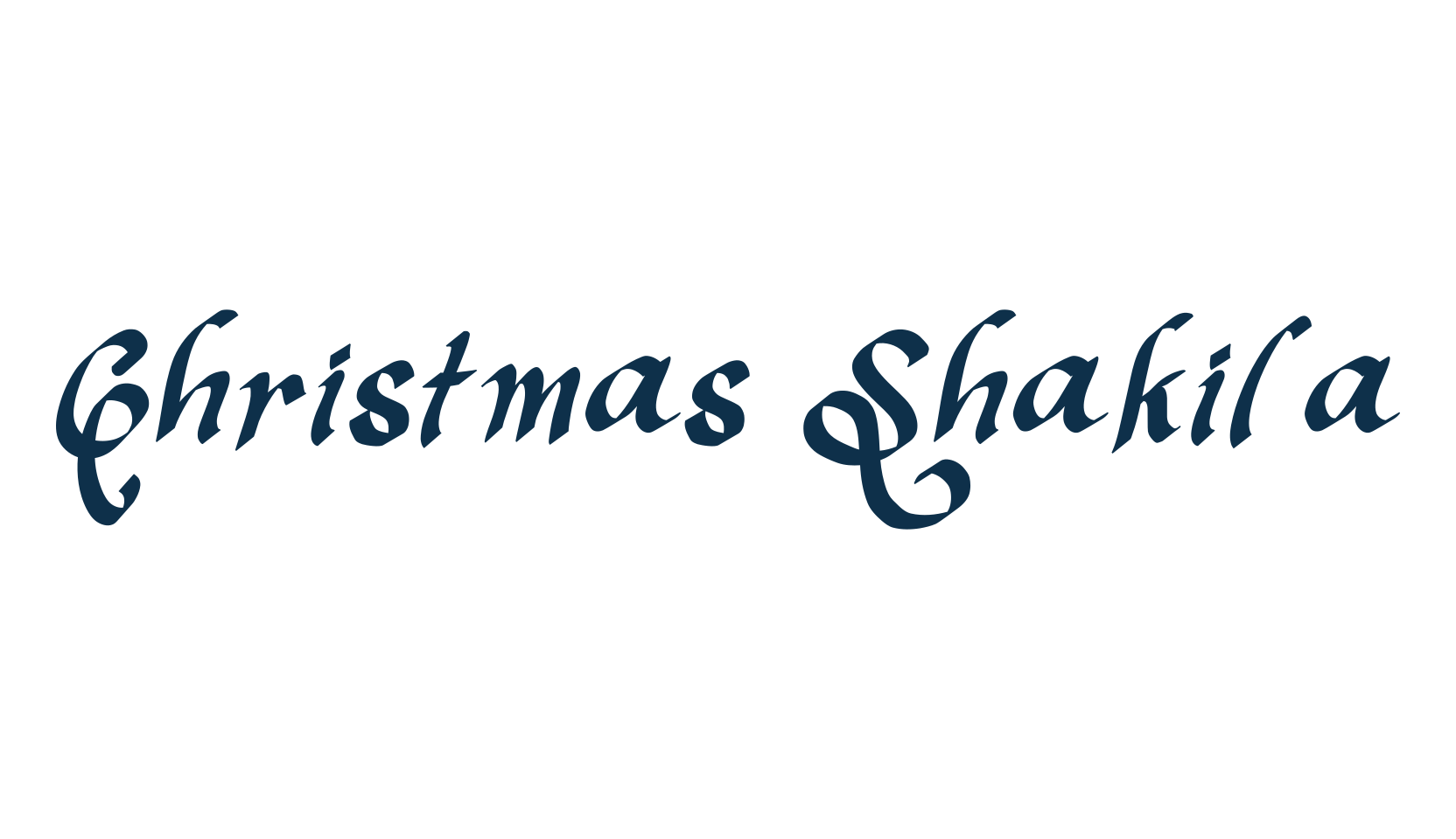 Christmas Shakila, fancy decorative font preview