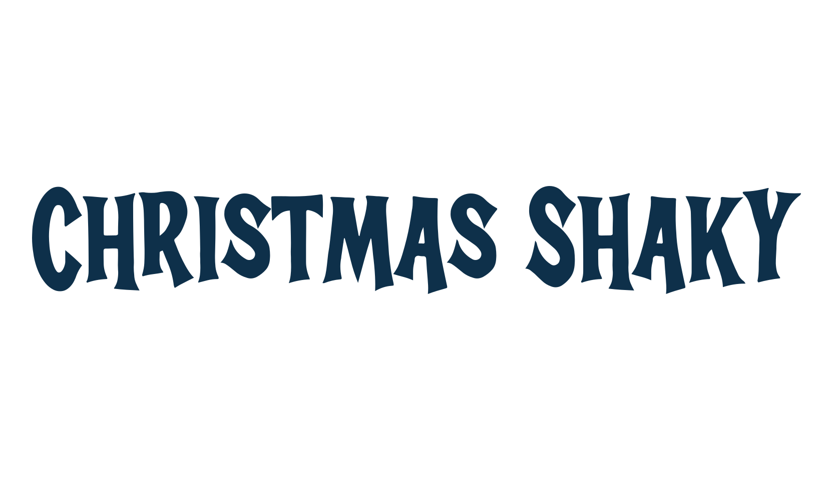 Christmas Shaky, fancy decorative font preview
