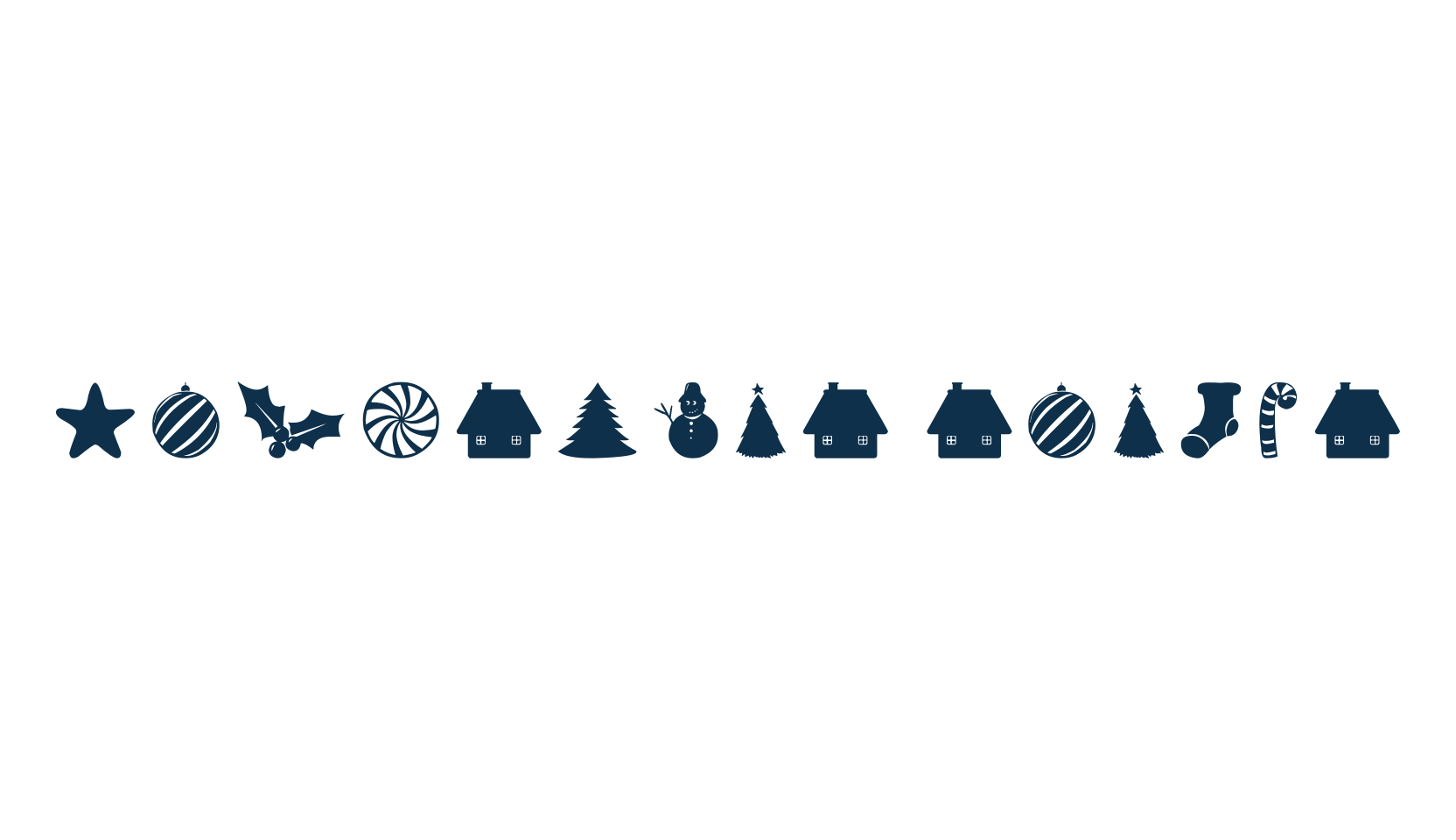 Christmas Shapes, fancy decorative font preview