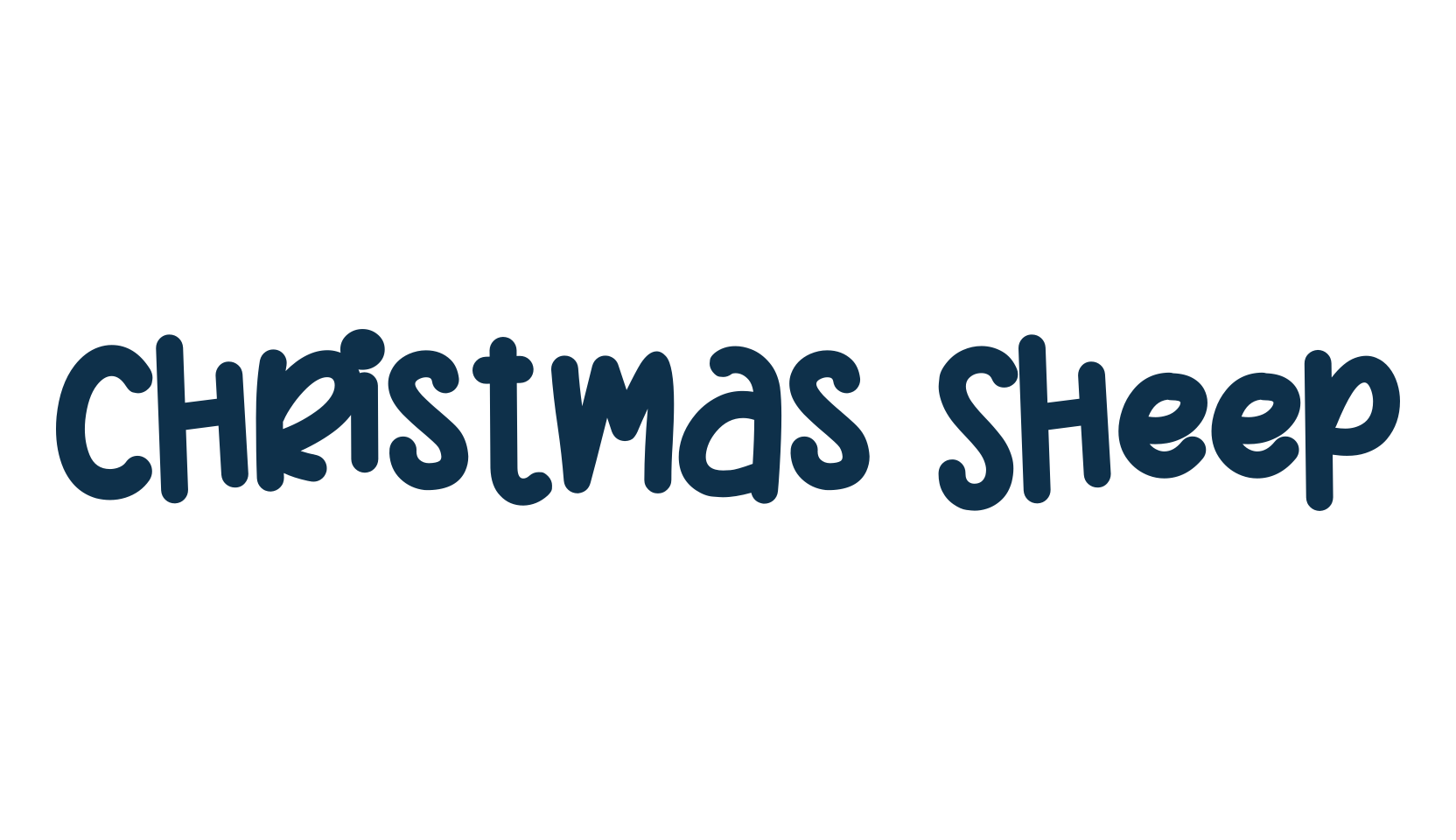 Christmas Sheep, fancy cartoon decorative font preview