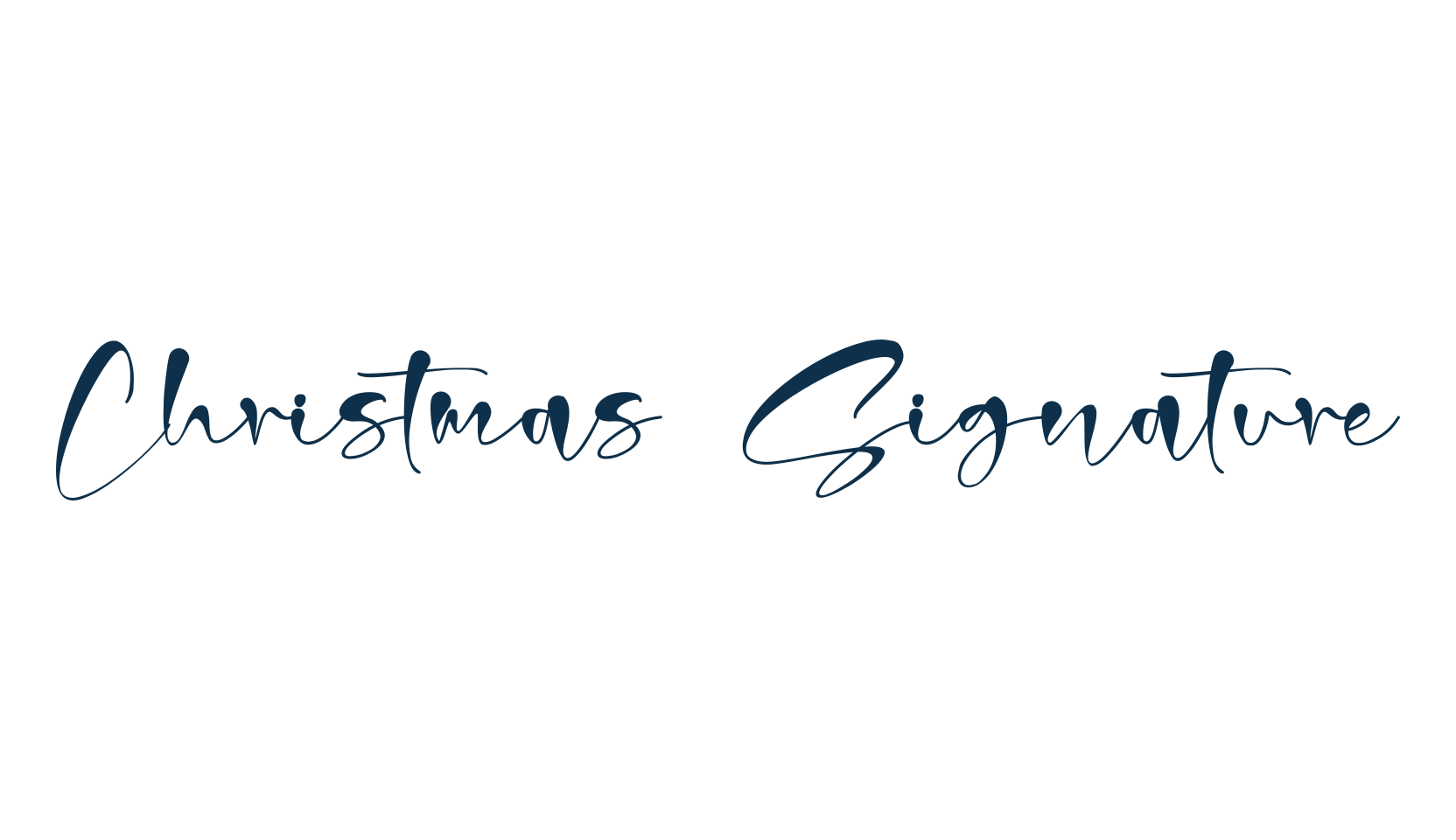 Christmas Signature, display market font preview