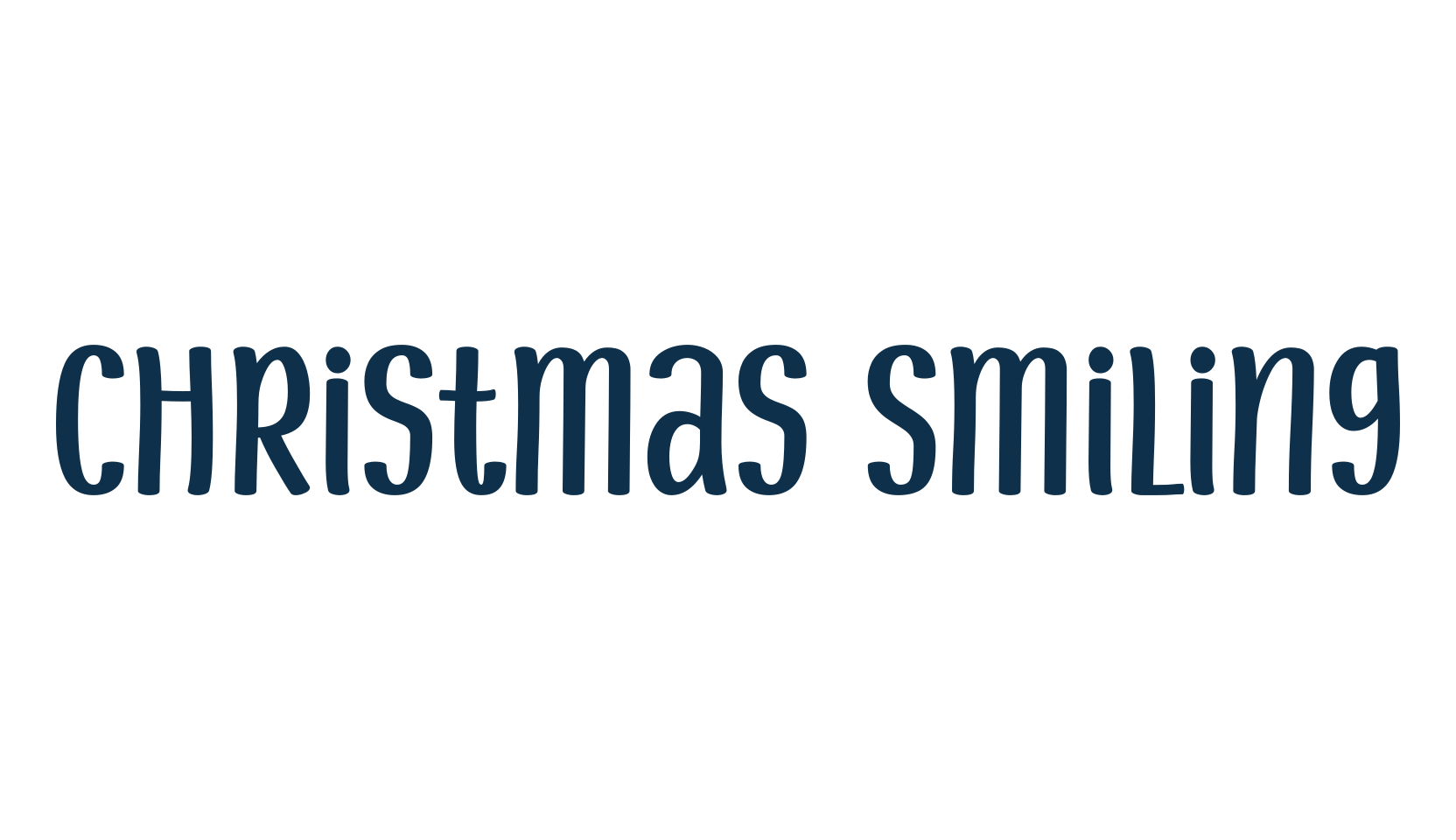 Christmas Smiling, various font preview