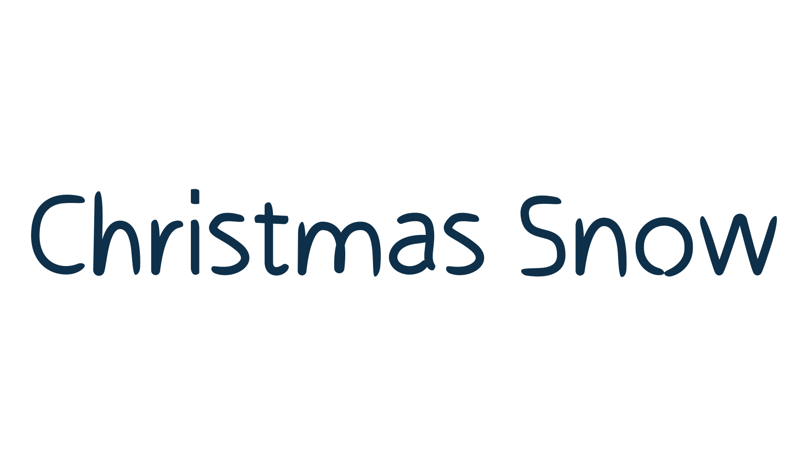Christmas Snow, fancy decorative font preview