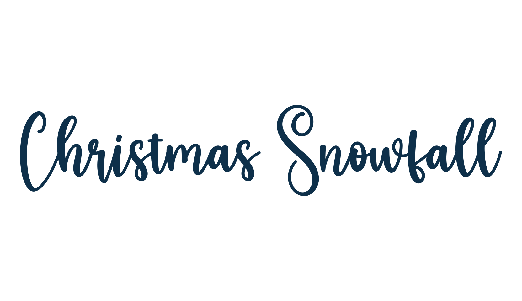 Christmas Snowfall, script handwritten fancy decorative calligraphy font preview