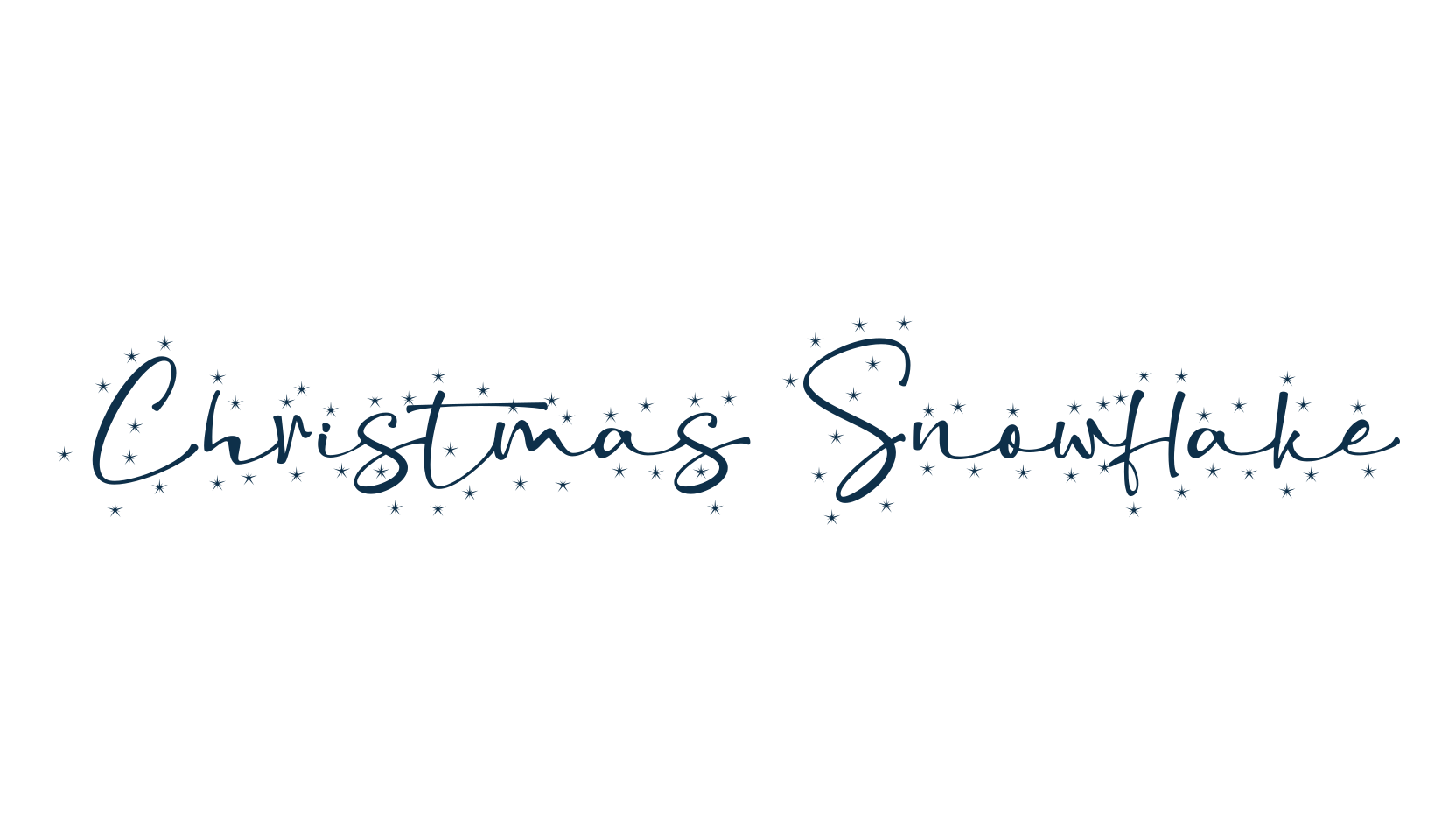 Christmas Snowflake, display market font preview