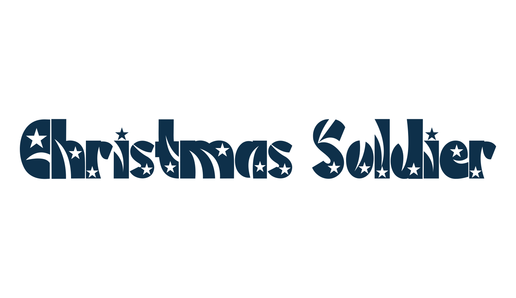 Christmas Soldier, fancy decorative font preview