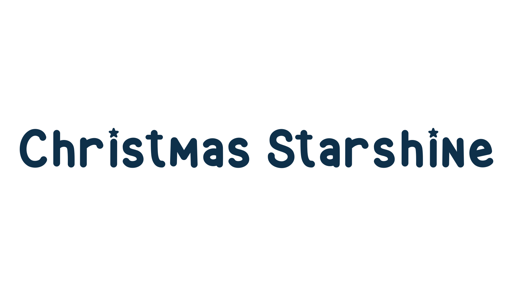 Christmas Starshine, display market font preview