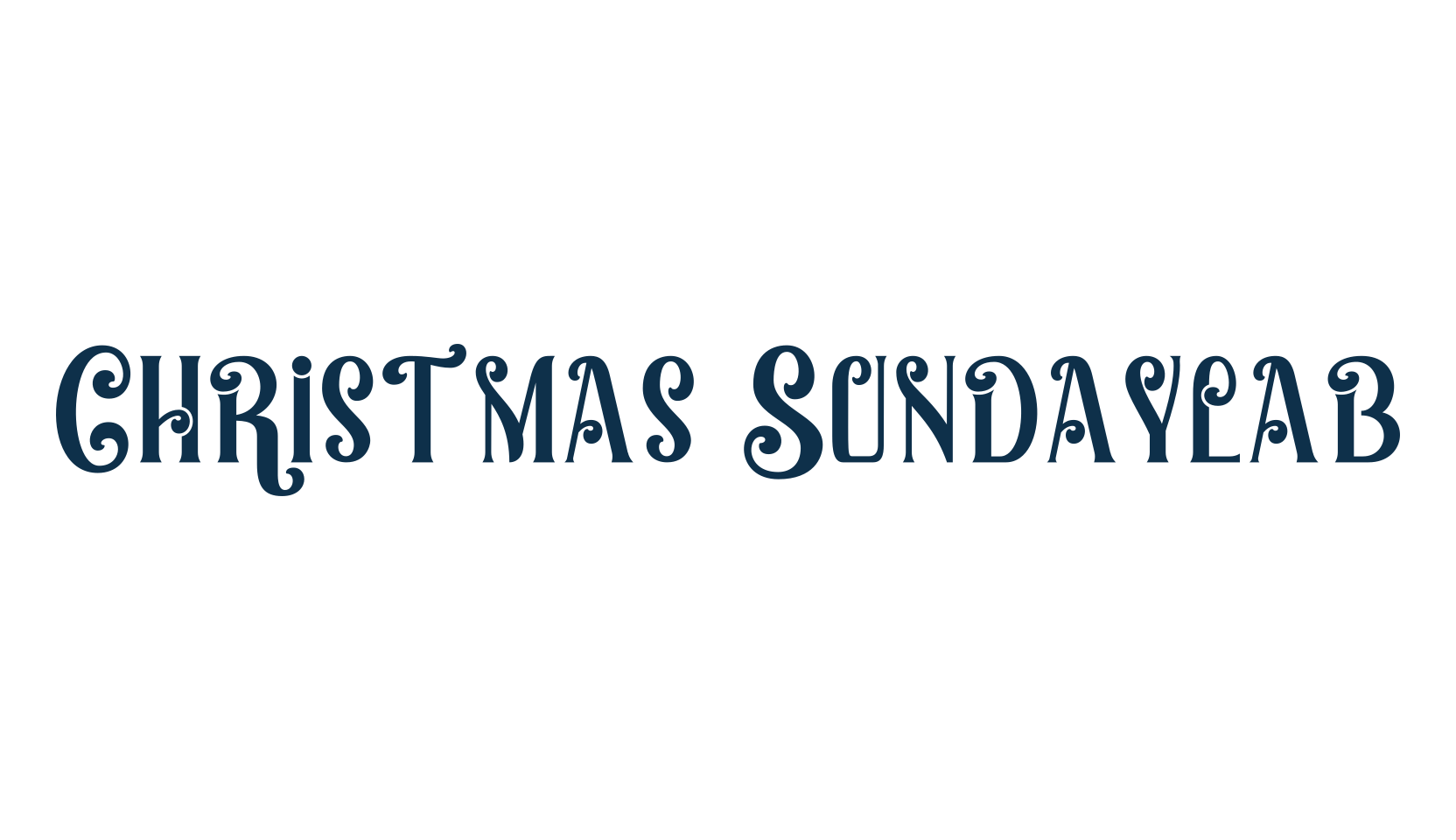 Christmas Sundaylab, display market font preview