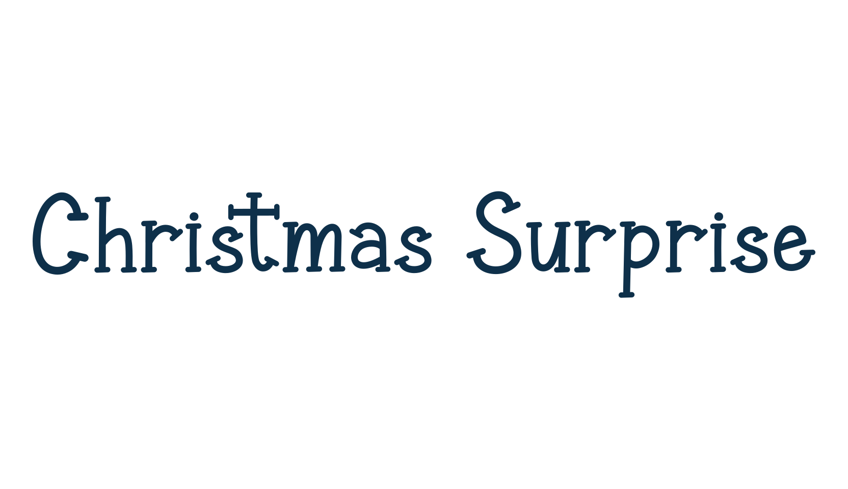 Christmas Surprise, fancy various decorative font preview