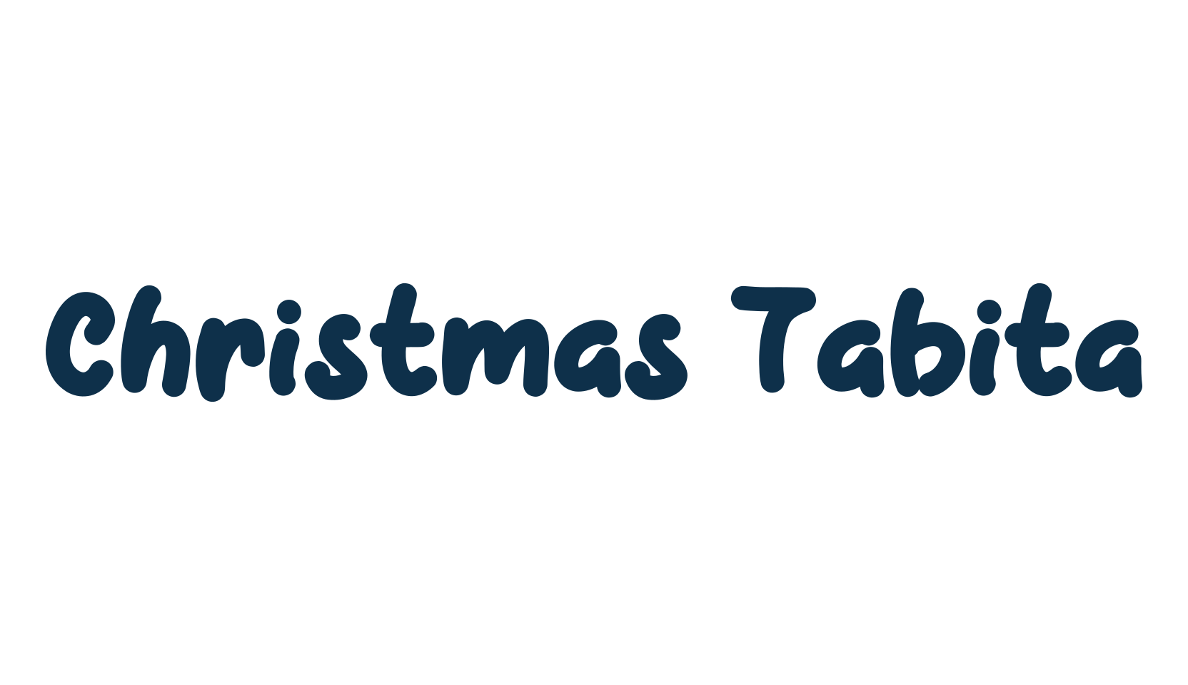 Christmas Tabita, cartoon font preview