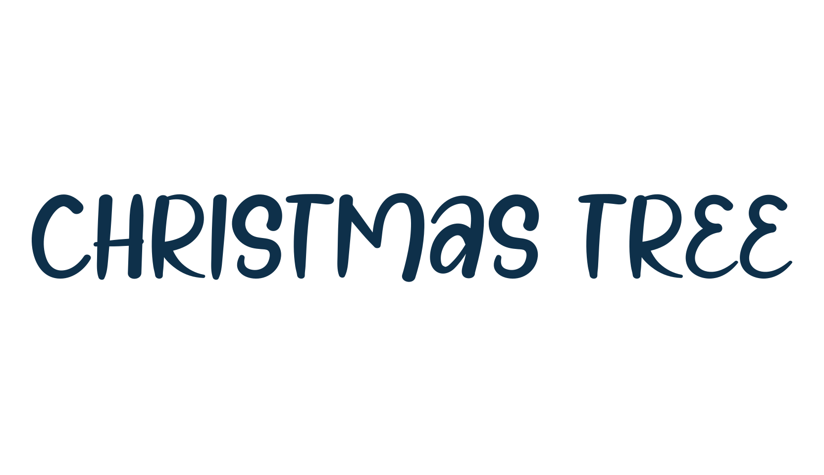 Christmas Tree, script handwritten fancy decorative calligraphy font preview
