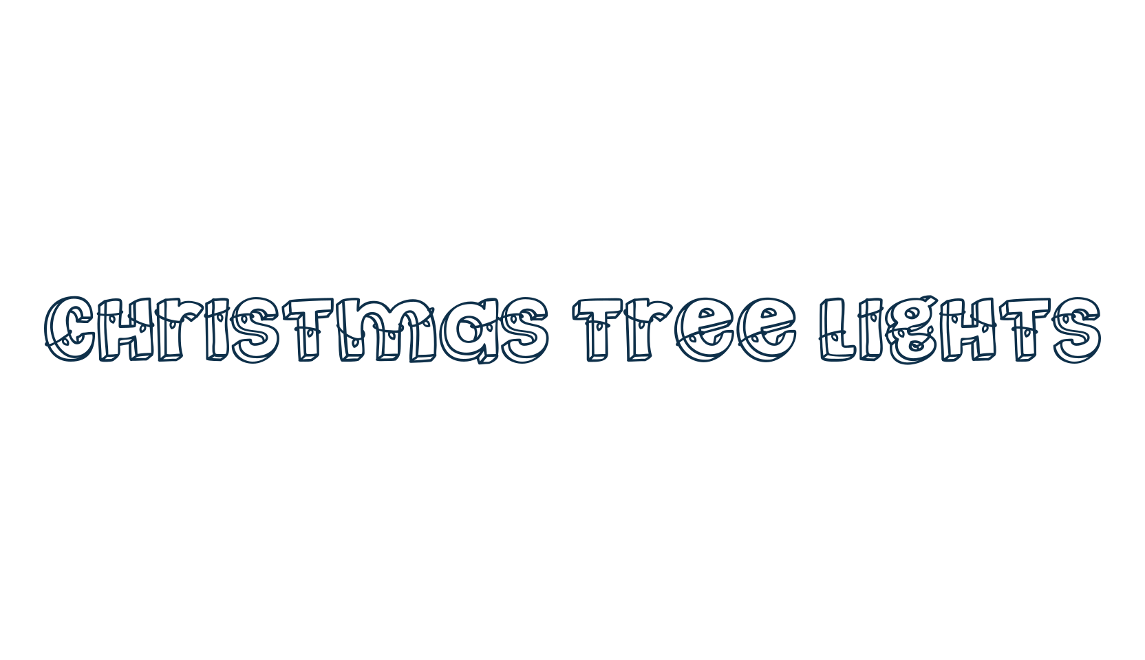 Christmas Tree Lights, display market font preview