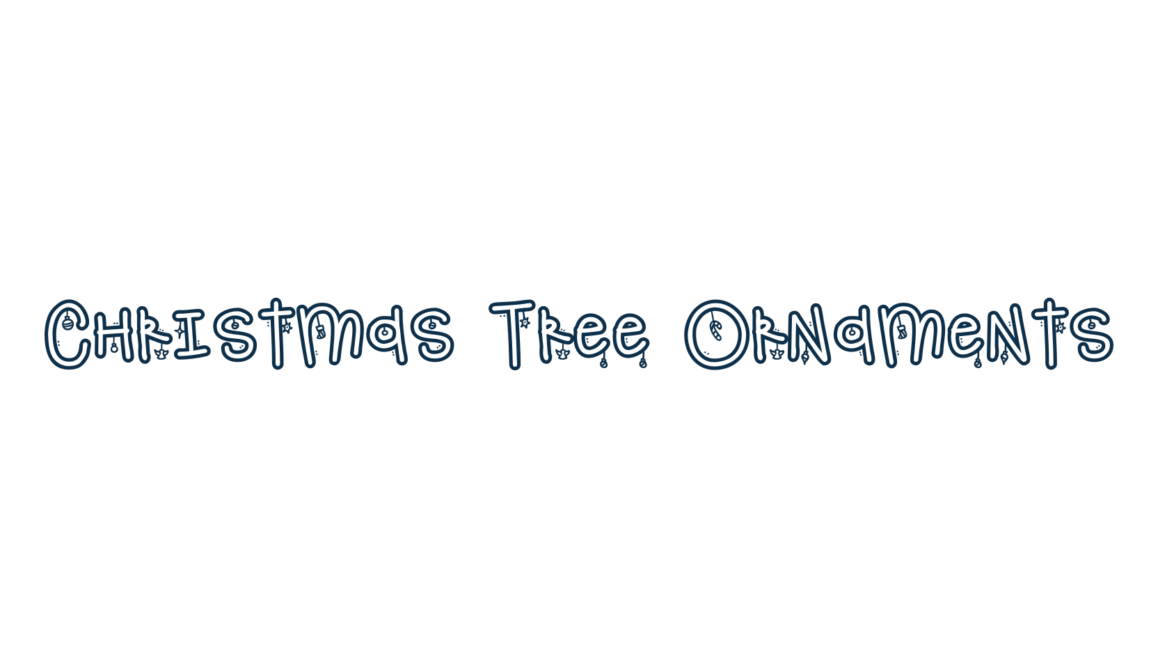 Christmas Tree Ornaments, display market font preview