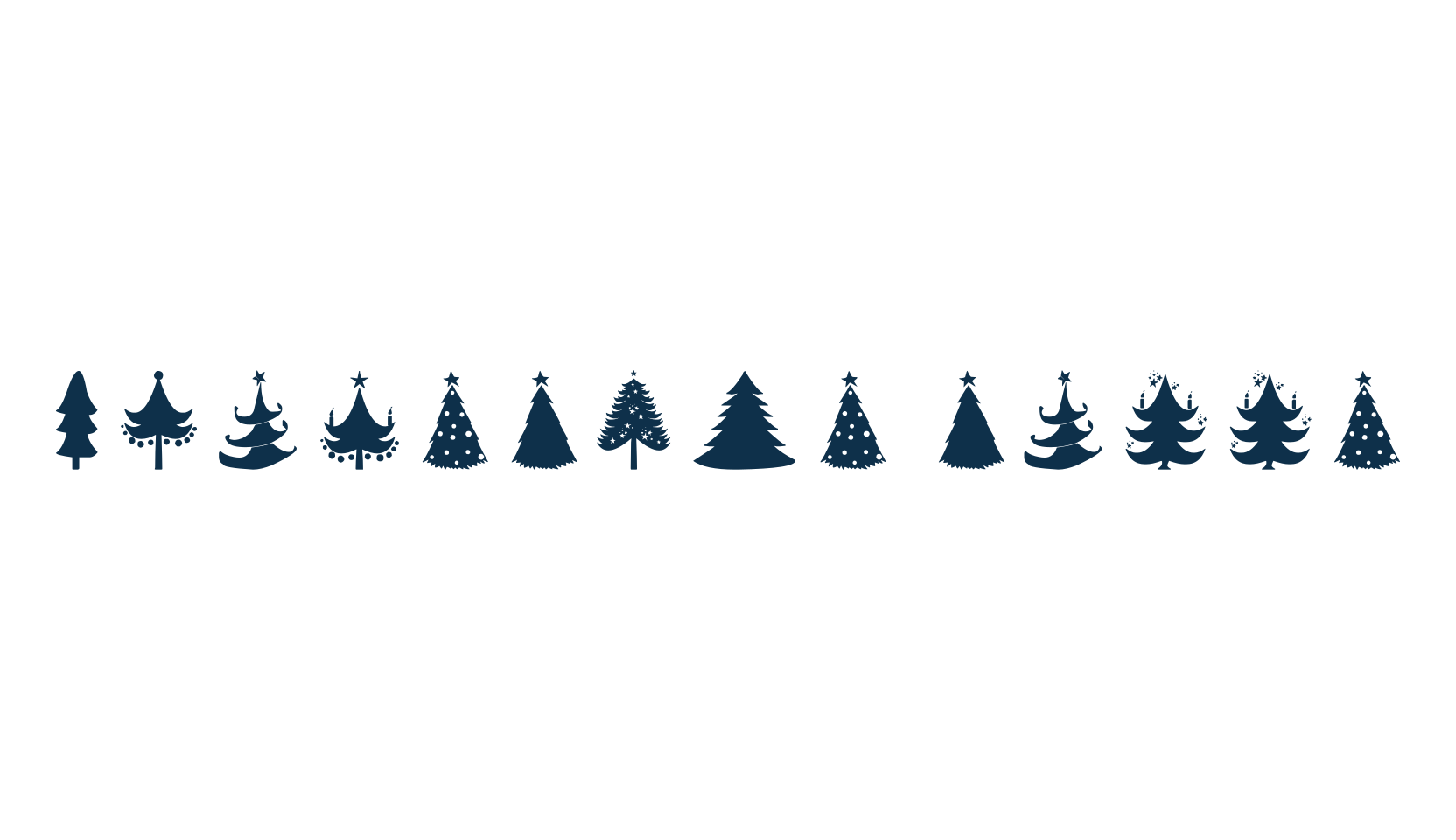 Christmas Trees, fancy decorative font preview
