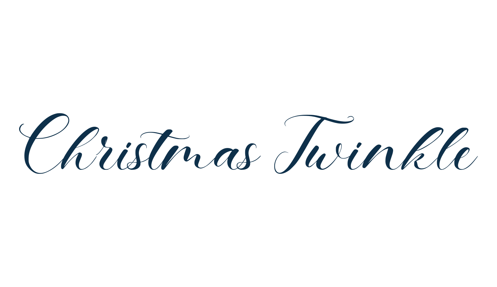 Christmas Twinkle, calligraphy font preview