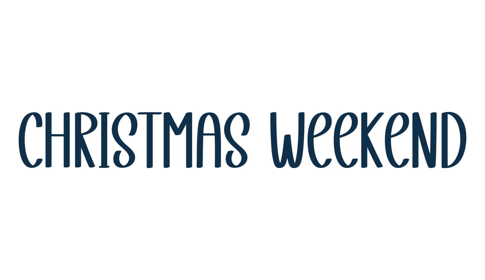 Christmas Weekend, various font preview