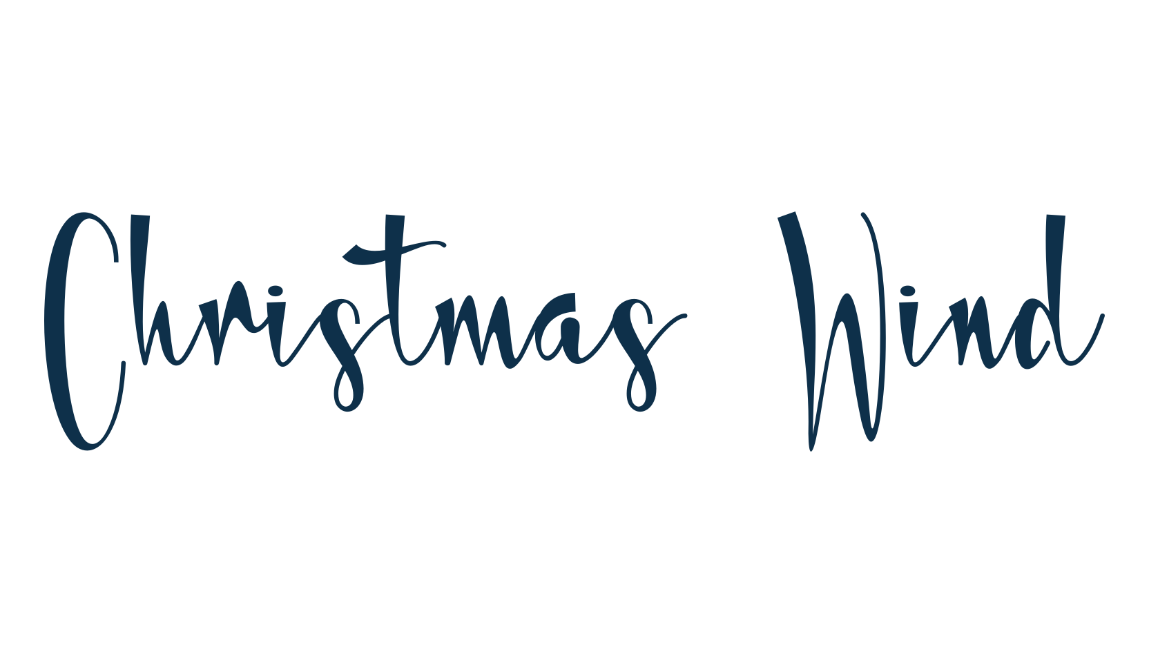 Christmas Wind, fancy decorative font preview