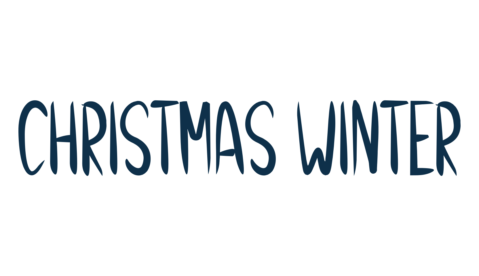 Christmas Winter, fancy various decorative font preview