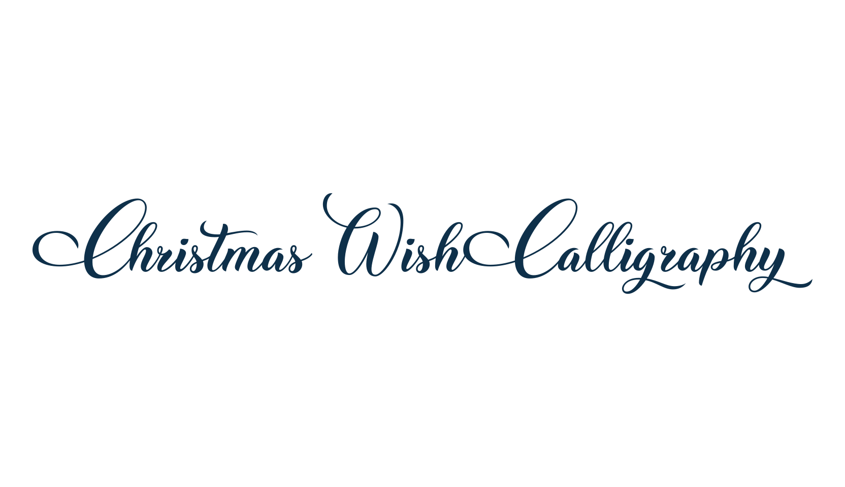 Christmas Wish Calligraphy, calligraphy font preview