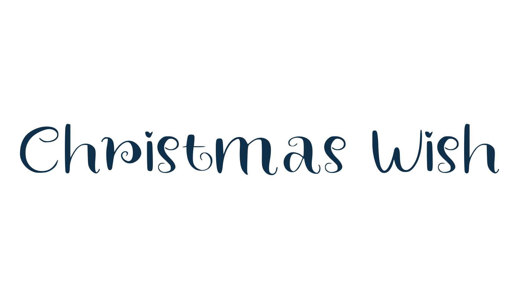 Christmas Wish, fancy curly decorative font preview