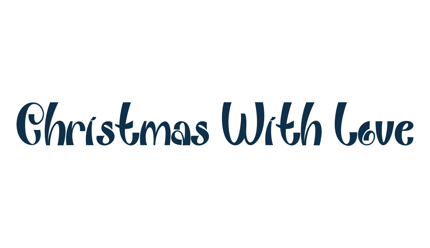 Christmas With Love, fancy decorative font preview