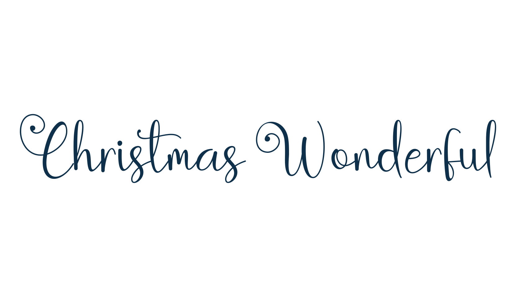 Christmas Wonderful, script calligraphy fancy decorative font preview